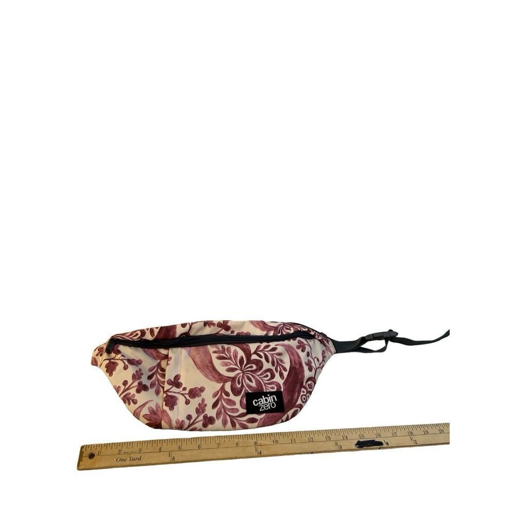 Cabin Zero Fanny pack RFID Block‎ Zipper Pockets Adjustable Belt Pink Hawaiian